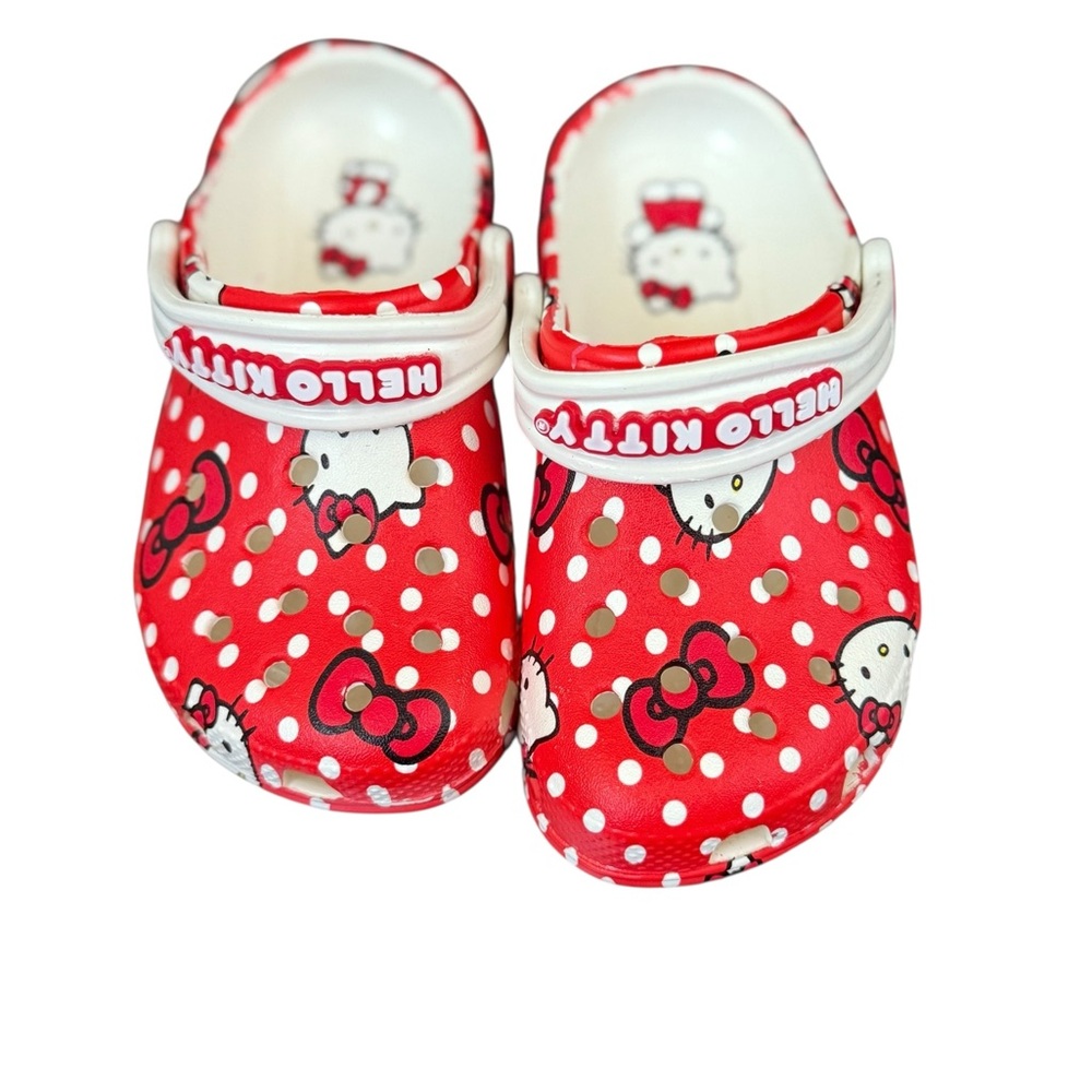 NWT Hello Kitty Kids Crocs - Red size child 9 - Picture 6 of 7